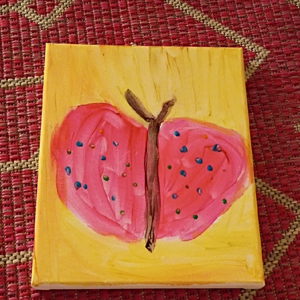 Vibrant Pink and Yellow Butterfly Canvas Art